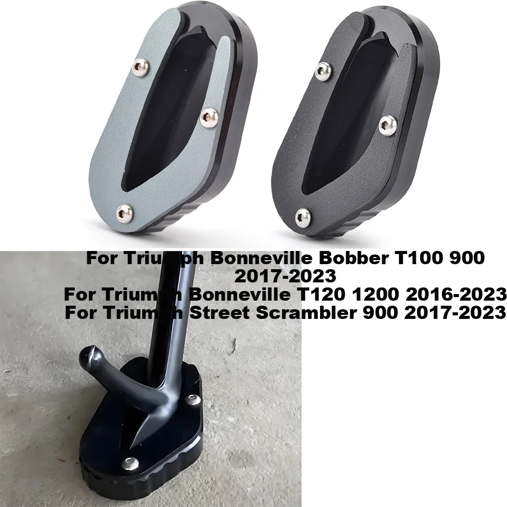 Motorrad Kickstand Seite Stehen Vergrößern Verlängerung Platte Für Triumph Bonneville Bobber T100 900 Street Scrambler 900 2017-2023