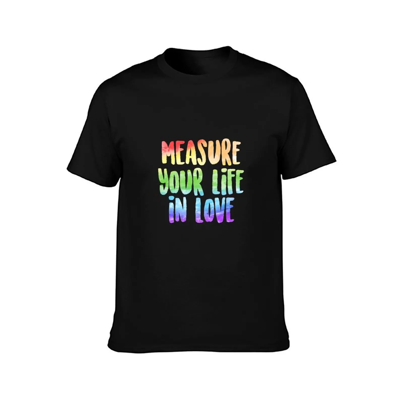 Measure Your Life In Love | Rent T-Shirt, Summer Casual Cotton Tee, Oversized Streetwear Tops, Vintage Graphic Print