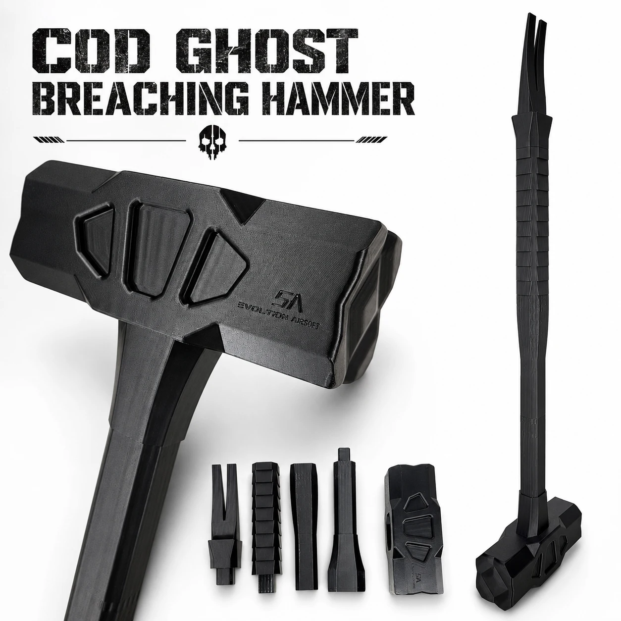 Tactical Breaching Hammer Prop for Cosplay, Call of Duty Ghost Style Engineering Sledgehammer Model, Halloween Party Costume