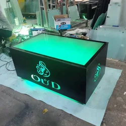 Custom, hot sale bar furniture/ nightclub/ktv/night club/led cube table customize logo hookah lounge furniture led Coffee Table