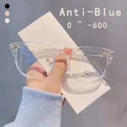 Frauen Myopie Gläser Anti-blau Licht Klar Brillen Rezept Kurzsichtig Transparent Computer Gläser Gafas De Lectura