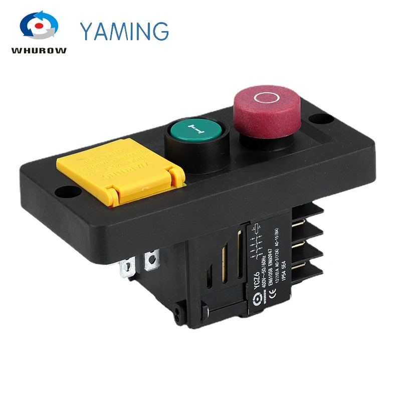 

Electromagnetic Switch 10 Pin On Off Red Green Push Button 400V Rocker Switches 6 Pin FWD-REV Combined YCZ6