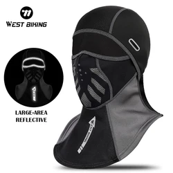 WEST BIKING Warm Winter Cycling Cap riflettente uomo donna sciarpa sportiva passamontagna scaldacollo bicicletta moto sci Running Cap Hat