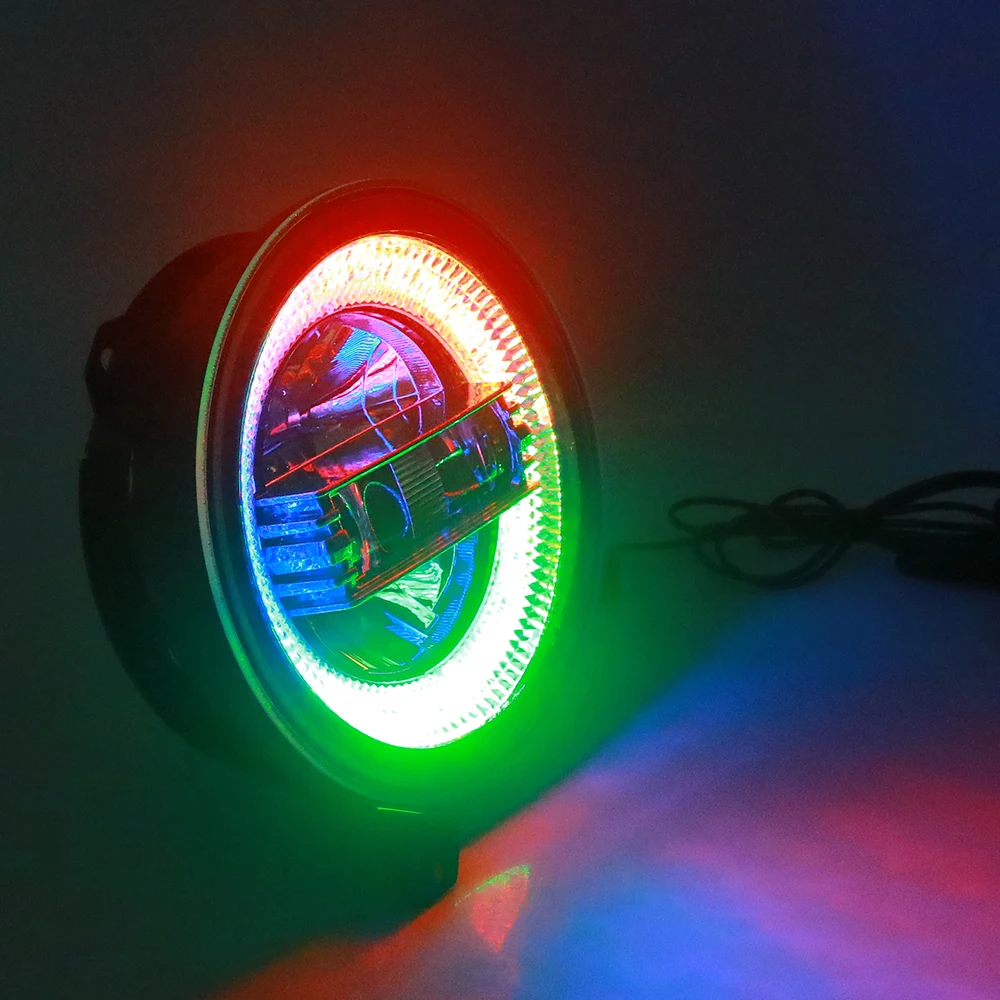 

LOYO Super Hot Selling 9 Inch Round Led Headlight Diamond Design for Jeep Headlights Best Rgb Headlamp Blue-tooths