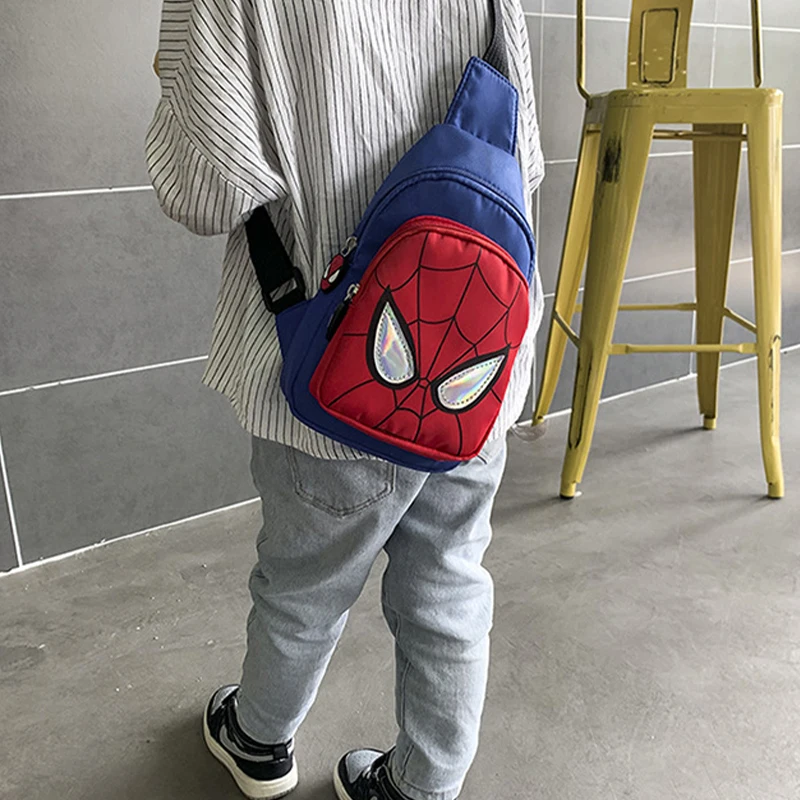 Spider Man Chest Bag Anime Marvel Figure Bag Children\'s Shoulder Bags High Capacity Spiderman Messenger Bag Kids Backpack Gifts