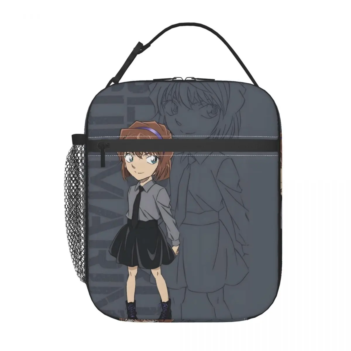 

Забавная термосумка-холодильник для обедов с аниме-персонажем Детективом Конаном, изолированная, для школы, портативная сумка-тоут для еды