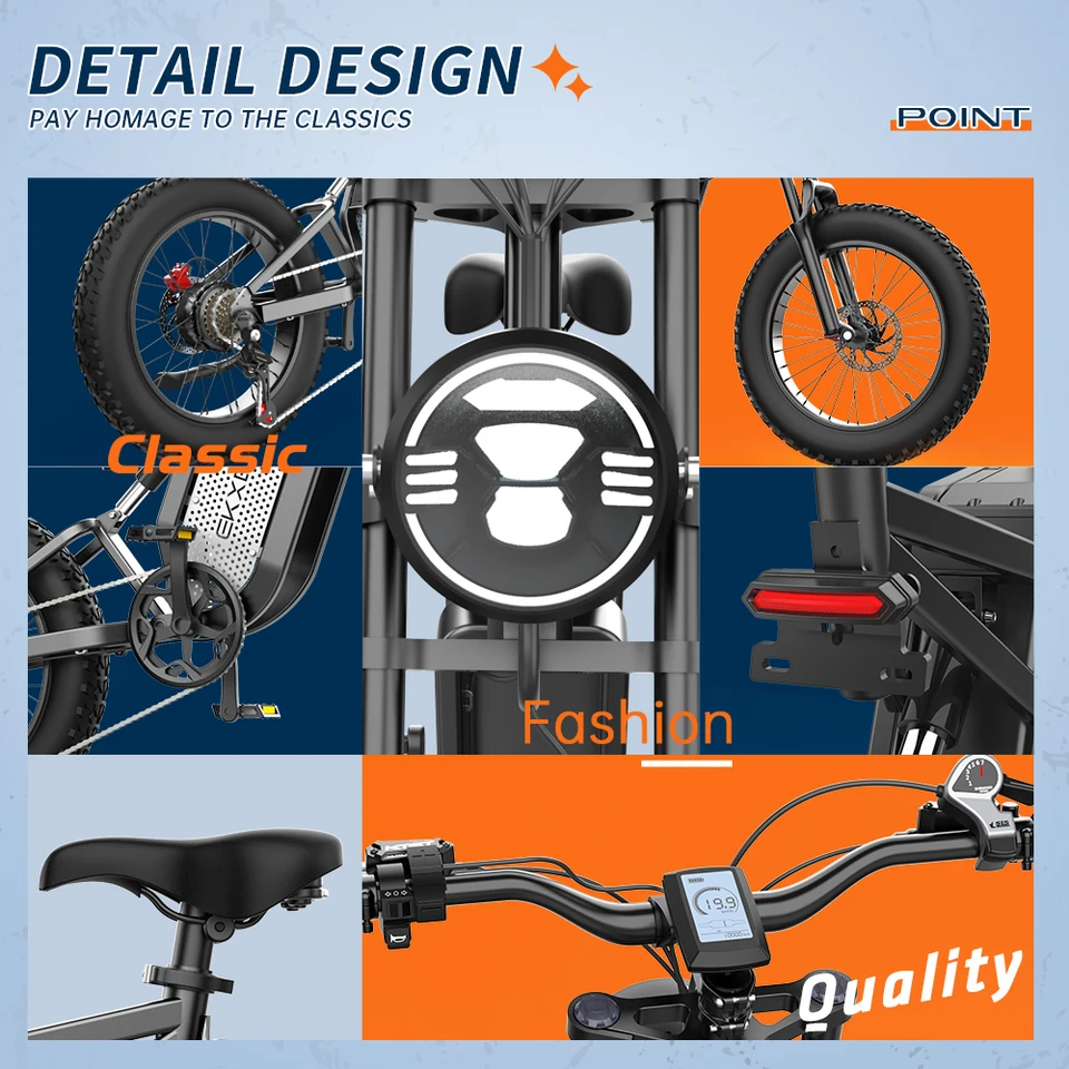 EKX X20 Electric Bike Mountain Moped Ebike 20 Inch Fat Tire 2000W 48V 35AH Men's Road EBike Electric Bicycle For Adults E Bikes image 7