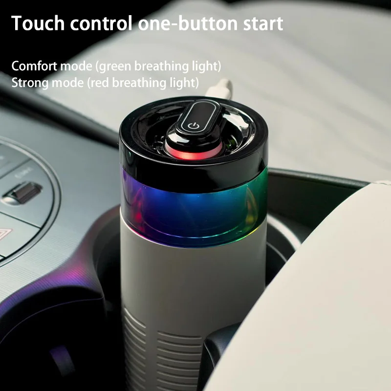2026 New Car Air Purifier, A Negative Ion Ambient Light Car Air Purifier For Removing Formaldehyde And Odors Inside The Car