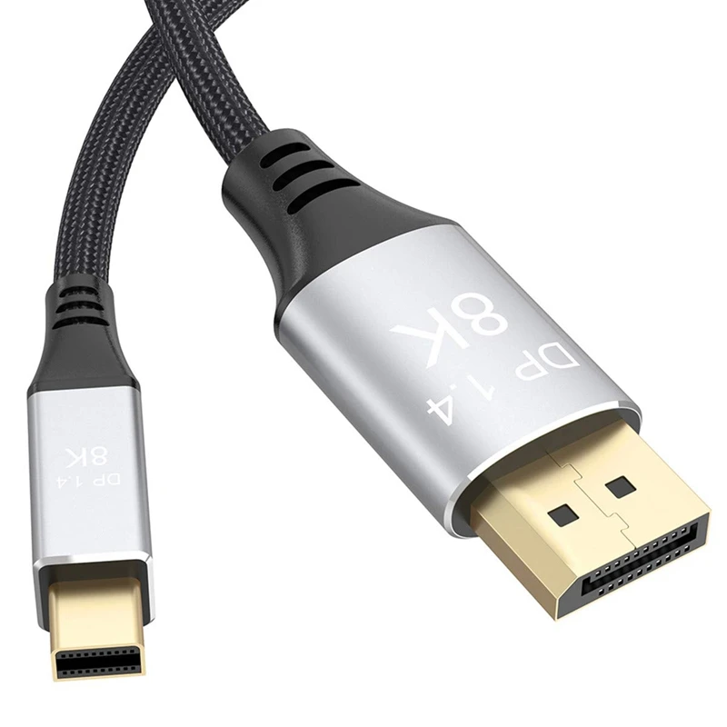 Mini DP to DP 1.4 8K Cables Support Bi-Directional Transmission, UHD 8K@60Hz/4K@144Hz, 3 Meters