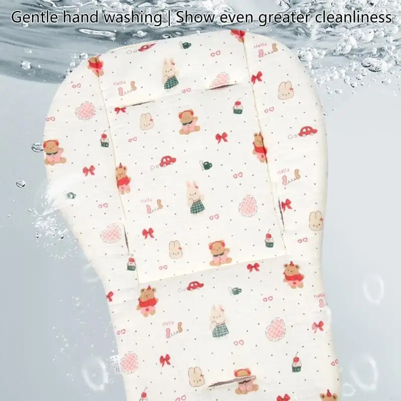 97BE Four Season Infant Strollers Pad Cushion Double Sided Design Even In Hot And Cold With Universal Compatibility