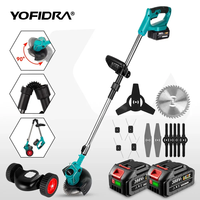 Cordless Electric Lawn Mower Foldable Adjustable Trimmer Efficient Garden Pruning Cutting Power Tools For Makita 18V Battery Pin