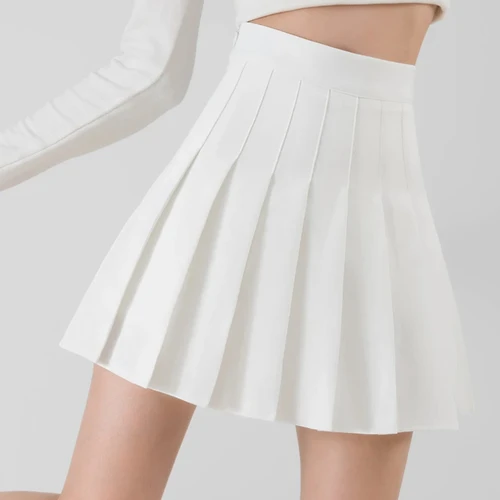 Imagen 2 del producto Mini Falda para mujer, moda negra, Corta Falda Plisada, otoño Y2k, ropa de estilo coreano, faldas estéticas blancas para niñas 2023