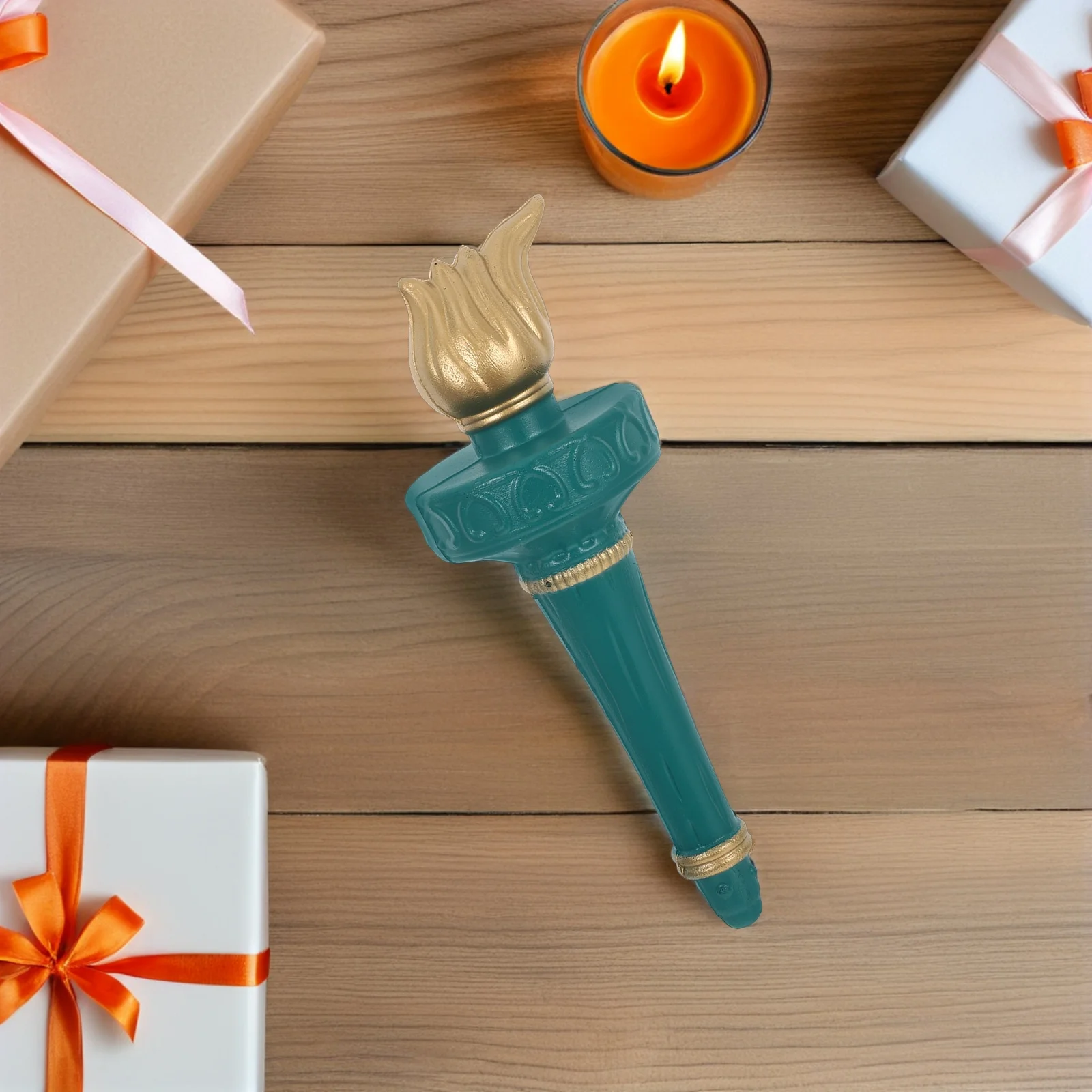 

Role Playing Prop Statue Of Liberty Torch For Cosplay Halloween Lightweight Handheld Party Decoration Photo Prop 4Th Of