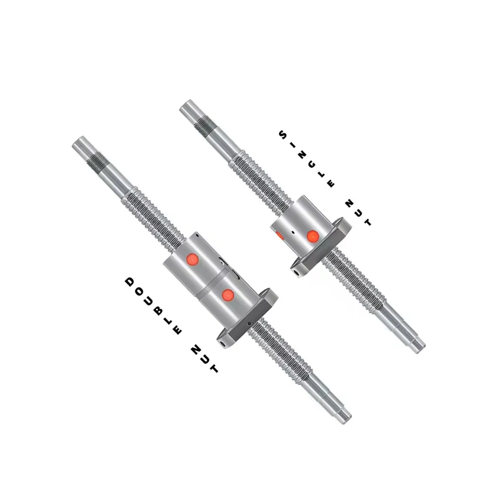 RM2505 BallScrew SFU2505 200 - 2550 mm 25mm ball screw C7 with 2505 2510 flange Single / Double Nut BK/BF20 end machined for cnc