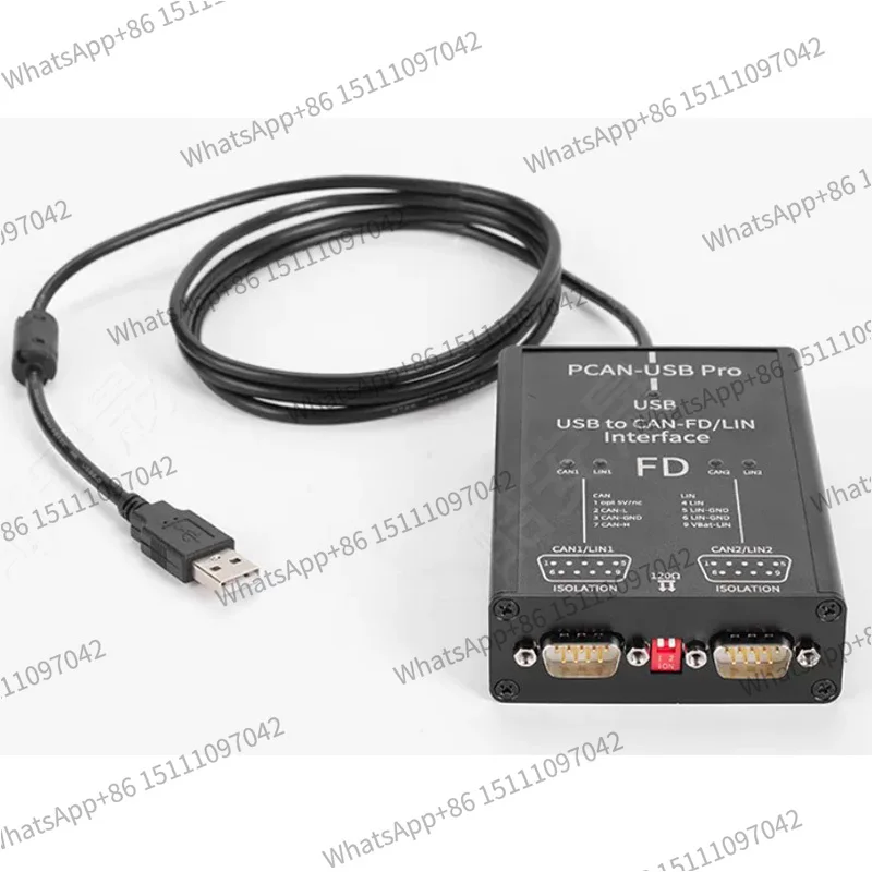 8Mbit/s 12Mbit/s 16Mbit/s PCN-USB Pro USB to CAN-FD/LIN Interface，compatible with Germany PEAK IPEH-004061，Support Vector CANoe