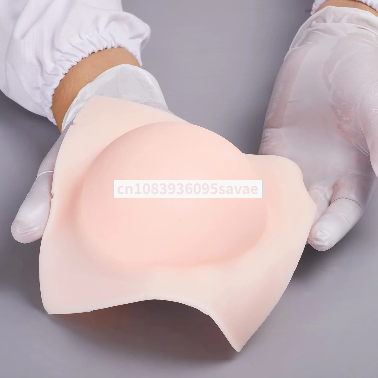 Breast phantom with 4 simulated lesions inside for teaching and practical training of breast biopsy