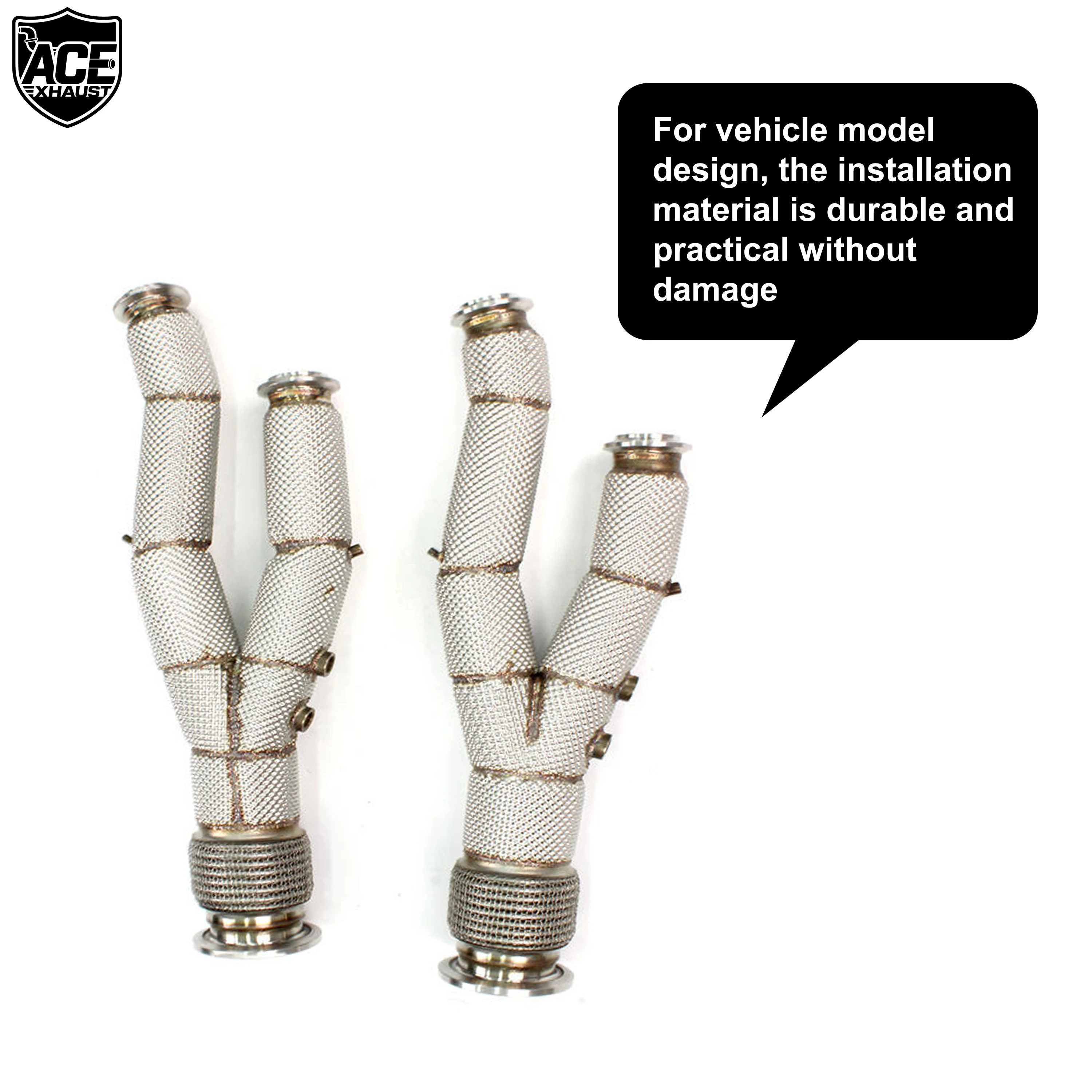 ACE Auto-Zubehör Auspuff-Downpipe für Lamborghini Aventador LP700 LP740 LP750 6.5 V12 SUS304 Auspuffrohr mit Hitzeschutz – Detail 9