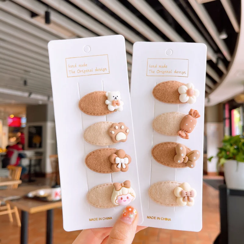 5pcs/set Baby Hairpin Cute Cartoon Animal Hair Clip for Kid Girl Korean Fashion Bang Side Clip for Children Hair Accessories