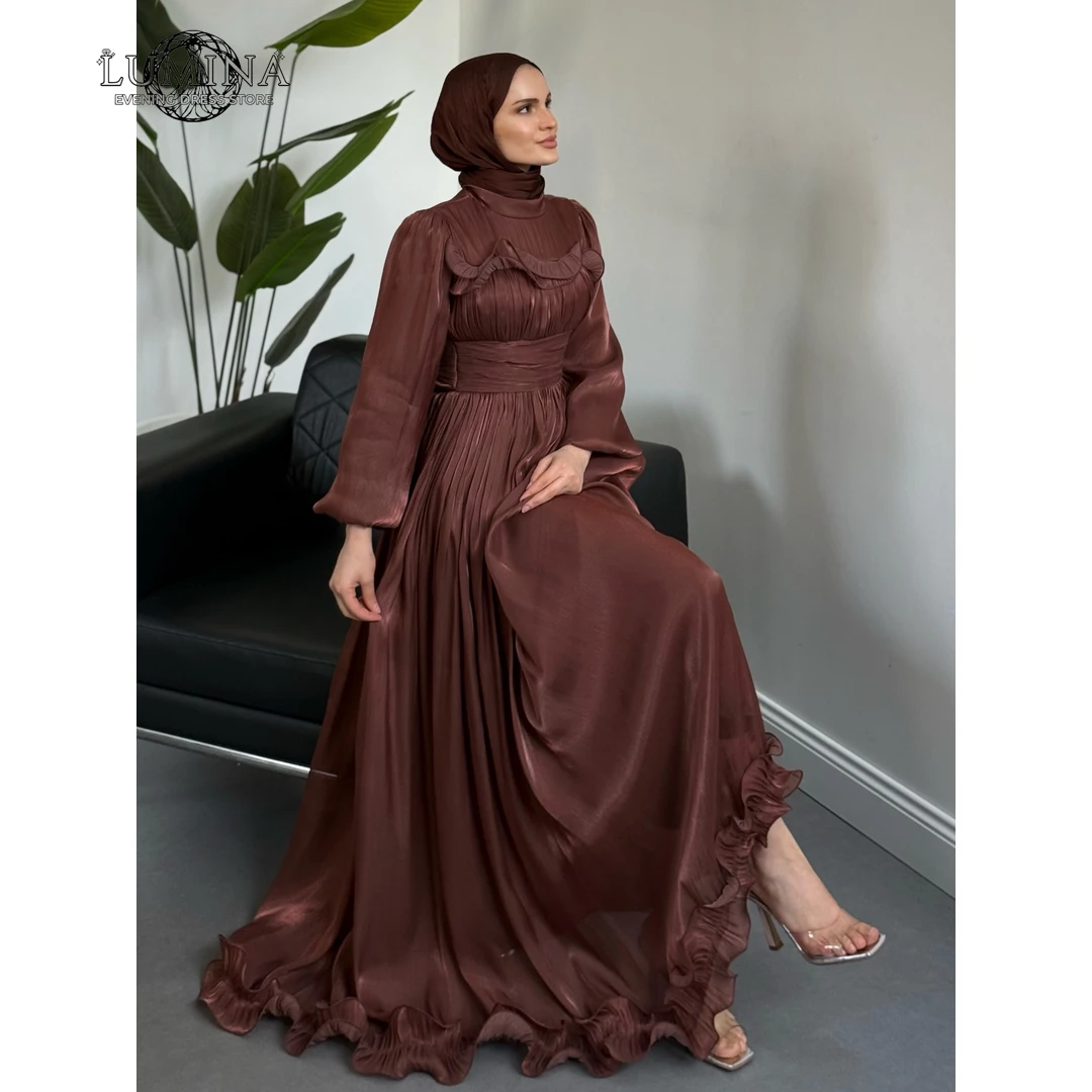 

Lumina Frills Elegant Woman Dress Best Selling Dresses for Special Occasions A Word Luxury Designer Evening Clothes Custom Made