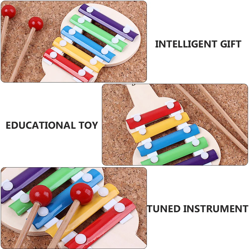 ของเล่นเคาะเคาะแบบกีตาร์สำหรับเด็กเล็ก เครื่องดนตรีเคาะบนเปียโน เครื่องดนตรีเสริมพัฒนาการสำหรับเด็ก ไซโลโฟนไม้