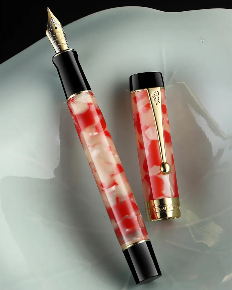 New Jinhao 100 Luxury Centennial Resin Fountain Pen Multicolor EF/F/M/Bent Nib Golden Clip Converter Writing Pens JF008