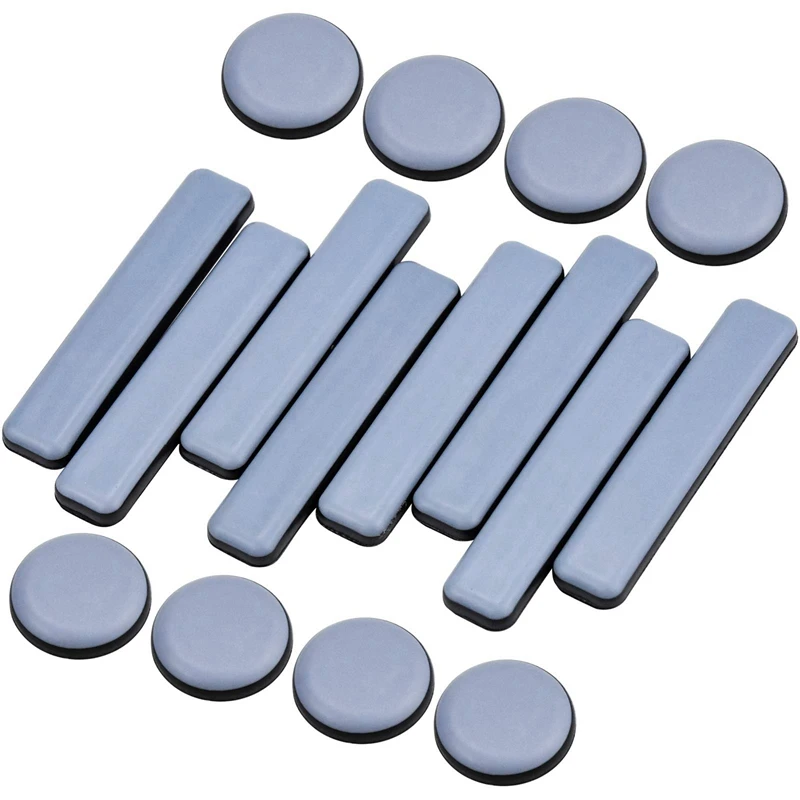 64 Pcs Furniture Glides PTFE Sliders Self-Adhesive Furniture Glides Set Round Square For Furniture Easy Movers