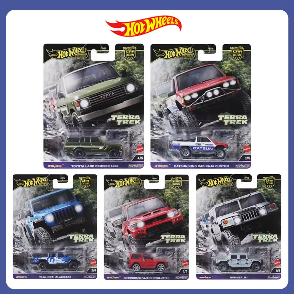 

2024 Mattel Hot Wheels Car Culture Terra Trek Hummer H1 Jeep Gladiator Toyota Mitsubishi Datsun King Cab Collectible Car Toy