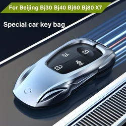 For Beijing Bj30 Bj40 Bj60 Bj80 X7 Key Set High End Car Key Pack Thunder Metal Shell Buckle Package Suitable