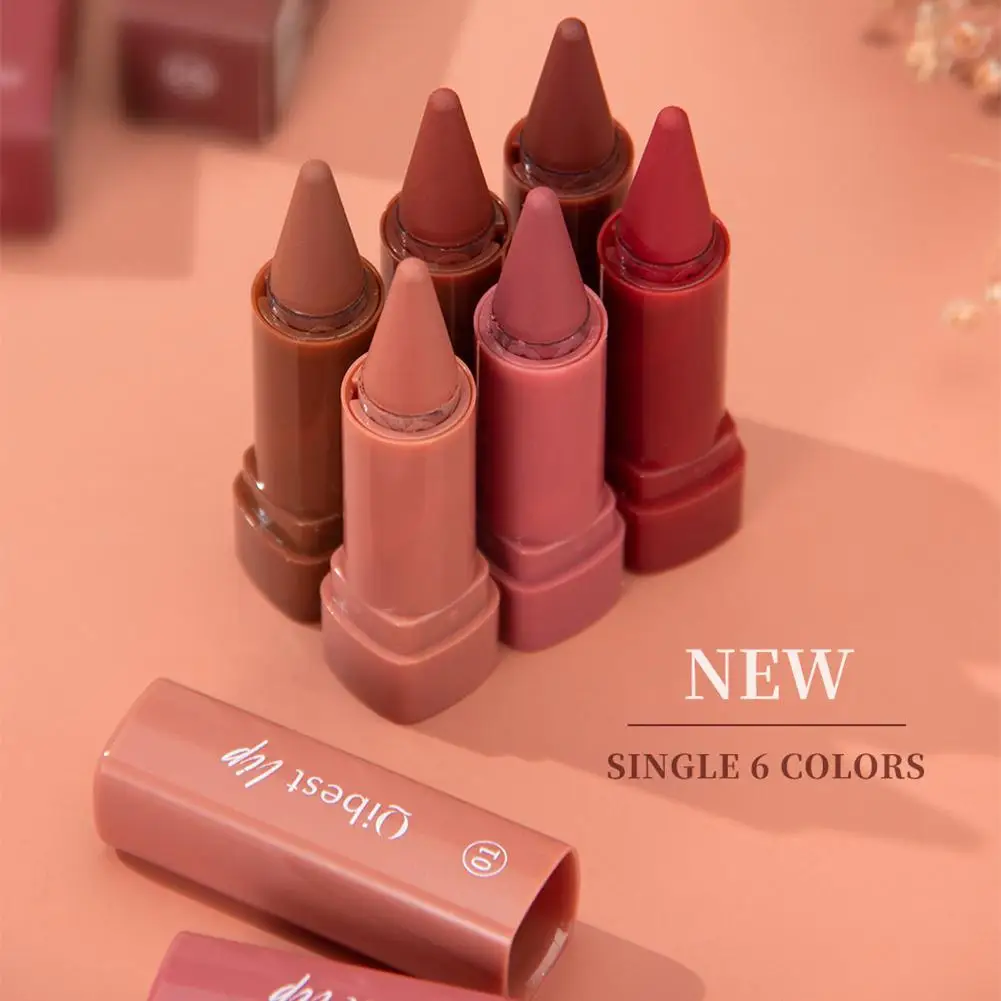 Automatic Rotating Lip Liner With Brush Head Matte Velvet Lipliner Pencil Smooth Application Long Lasting Waterproof Lip Makeup