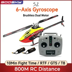 Goosky S2 BNF/RTF 3d helikopter RC 6ch 6-osiowy żyroskop 3D Flybarless podwójny silnik bezszczotkowy napęd bezpośredni helikopter Rc nie Fw200