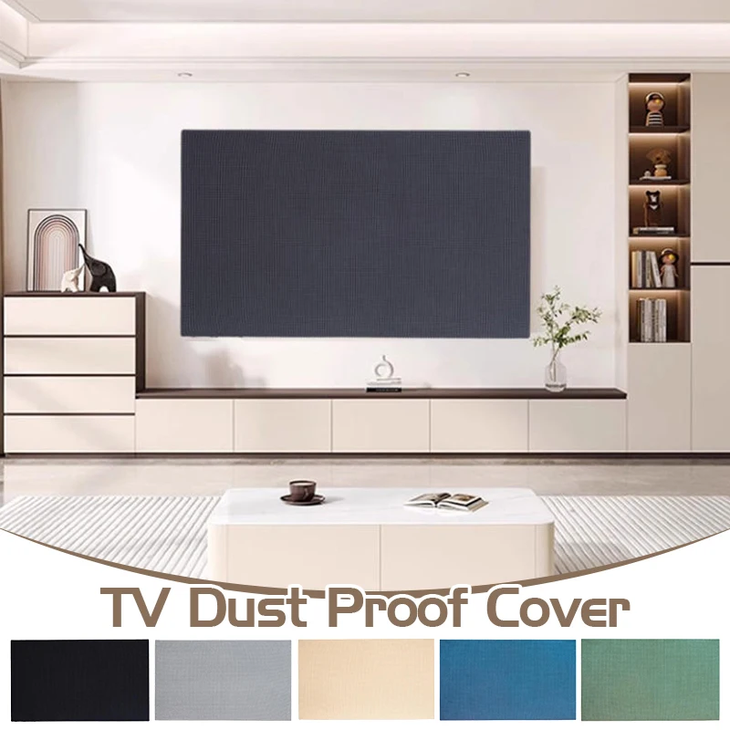 

37-100 Inch Thicken TV Dust Proof Cover Solid Color Universal High Elastic LCD Television Protector TV Hood Dust Cover