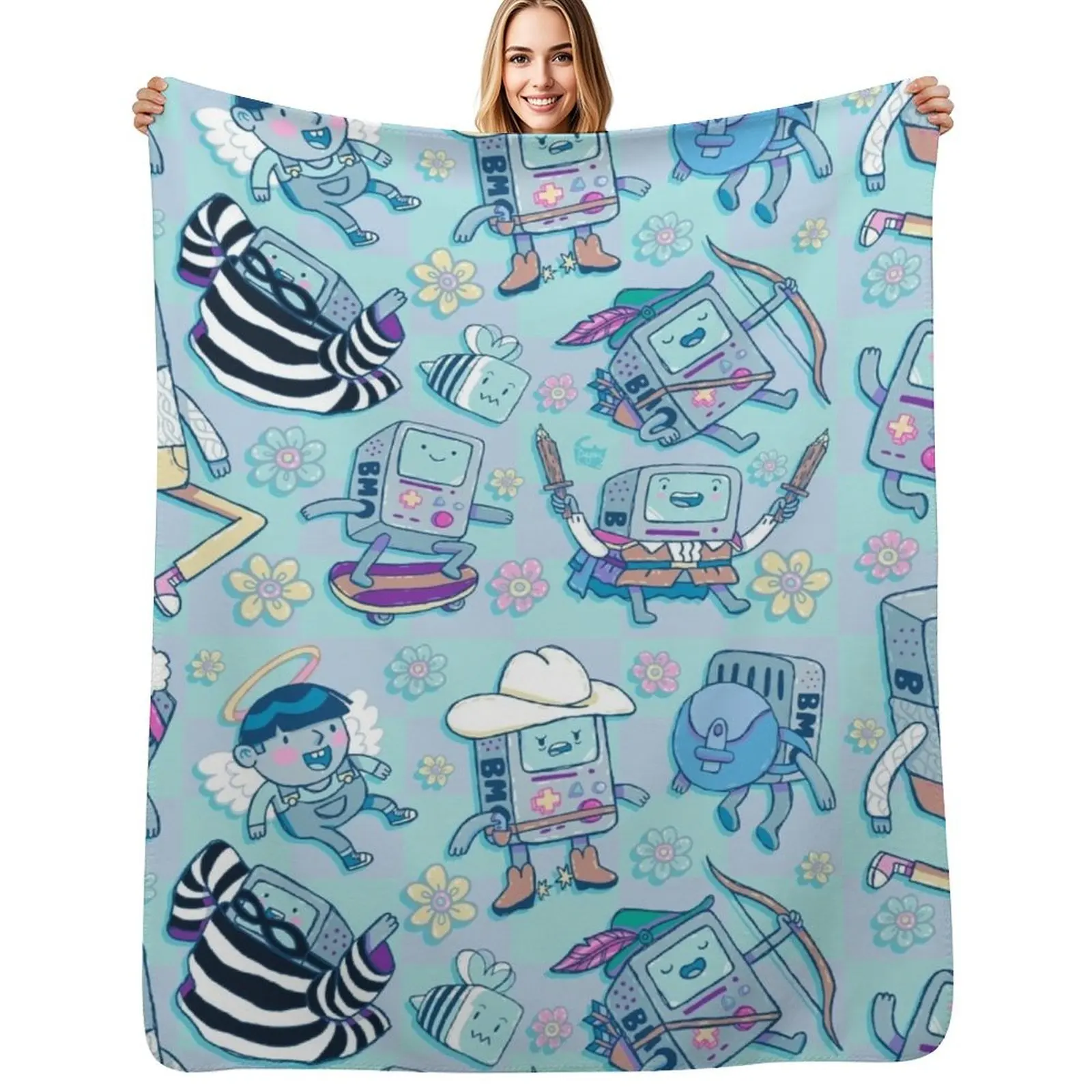 

BMO Forever - 1 Throw Blanket Sofa Quilt Polar Decorative Beds Blankets Sofas Of Decoration Blankets