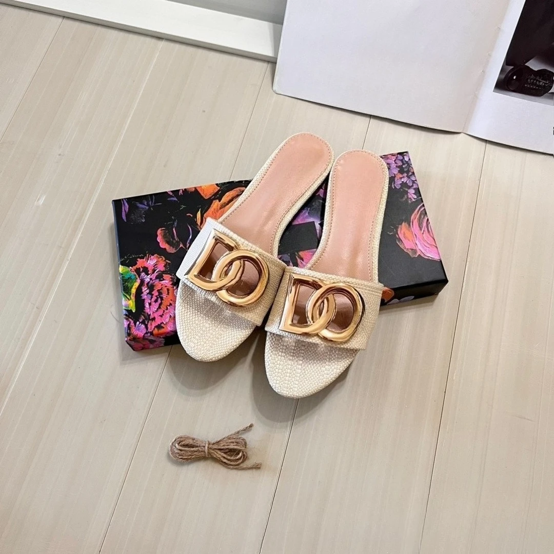 

2026 Summer New Women's Round Toe Flat Sandals Open Toe Single Strap Slide Sandals Black Casual Breathable Outdoor Shoes