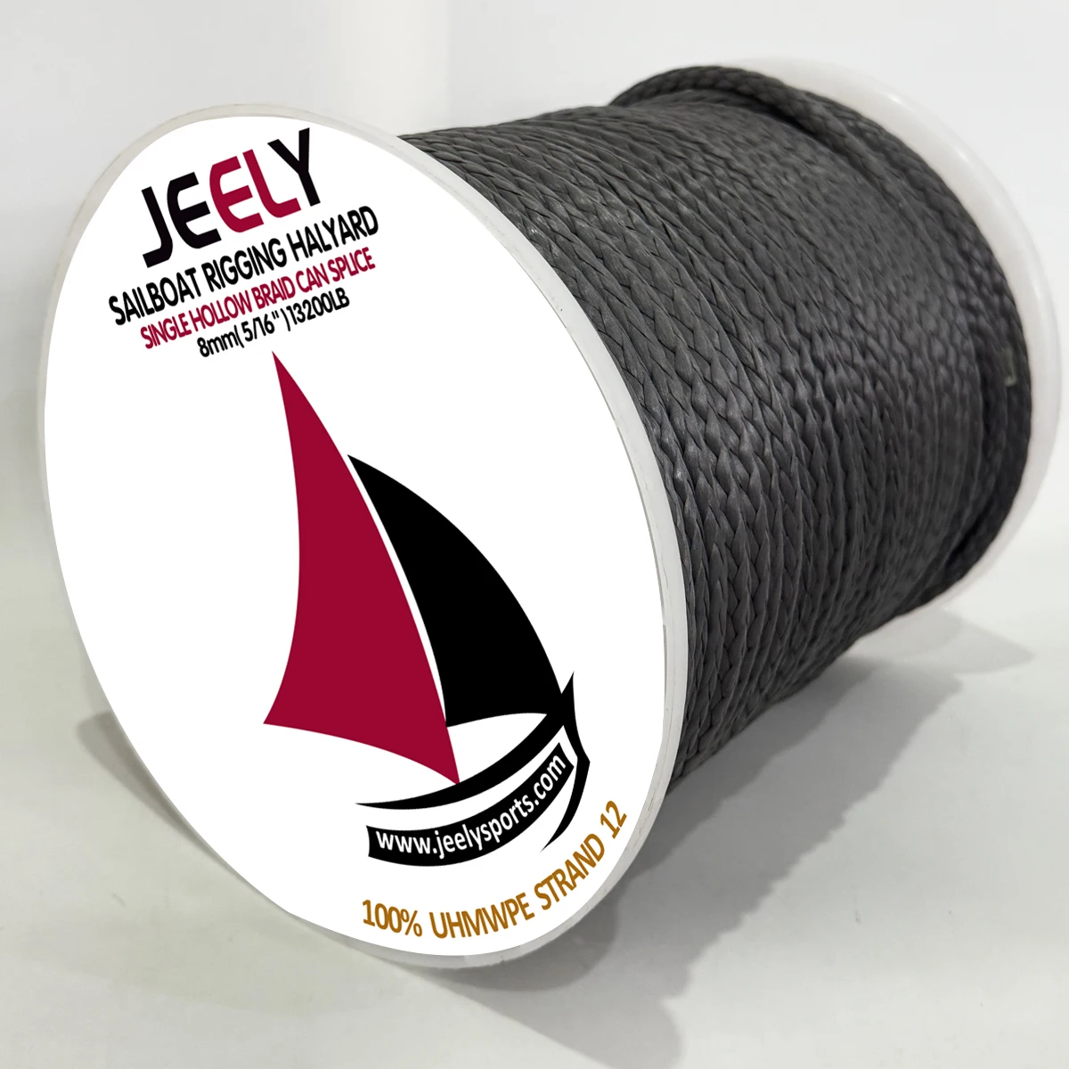 Jeely 13200LB 8MM 5/16'' UHMWPE Braid Marine Winch Rope 5m/10m