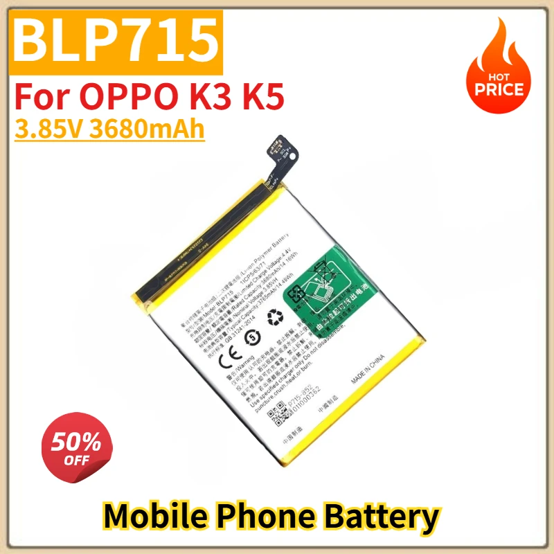 

BLP715 High Quality Phone Battery 3.85V 3680mAh For OPPO K3 K5 Brand New Replacement Battery