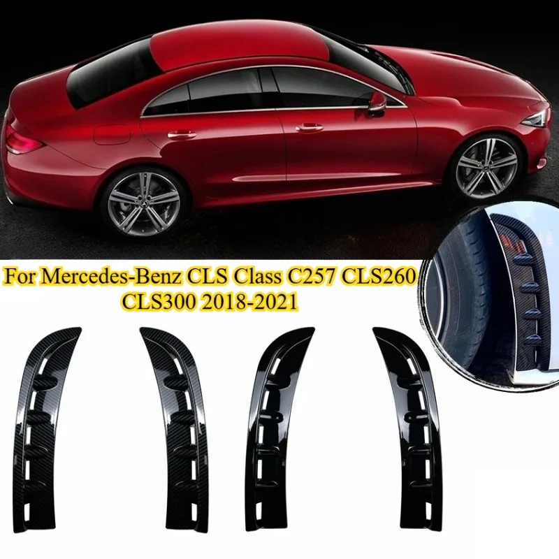 

Для Mercedes-Benz CLS Class C257 CLS260 CLS300 2018-2021 передний бампер ветровой нож лезвие автомобиля переднее колесо ABS вентиляционное отверстие капот крыло