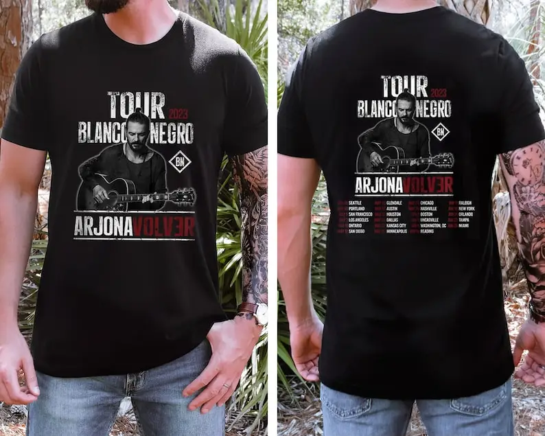 Ricardo Arjona Tour Blanco Y Negro Arjona Volver 2023, футболка с музыкальным певцом, подарок для фанатов, рубашка для женщин и мужчин, классические эстетические топы