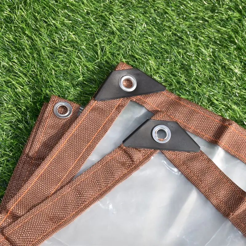 0.1 مللي متر فيلم غير نافذ للمطر بولي ايثيلين قماش شفاف مقاوم للماء ، نبات عصاري سقيفة غطاء للمطر في الهواء الطلق القماش المشمع غطاء غبار العريشة المظلة