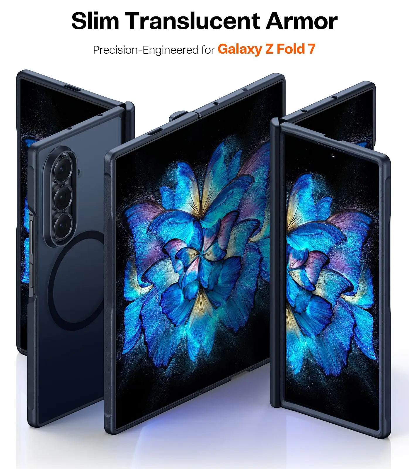 TORRAS Samsung Galaxy Z Fold 7 Case Magnetic Shockproof with 2pcs Screen Protectors Compatible with MagSafe 4X Military Grade