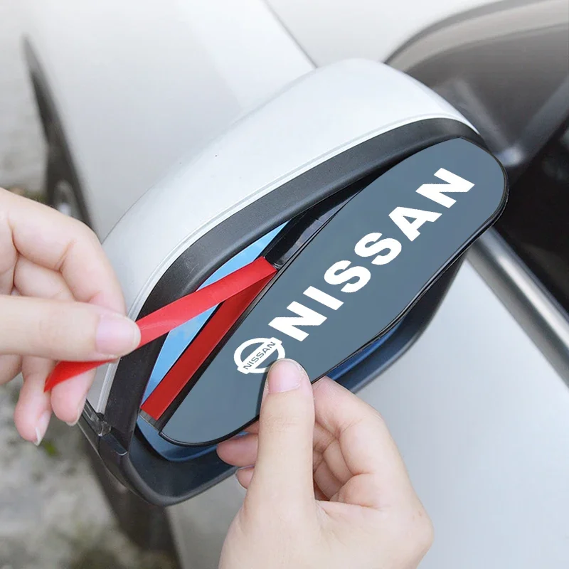 2Pcs Car Rear View Side Mirror Rain Board Eyebrow Guard Sun Visor For Nissan Nismo Qashqai j11 j10 Juke X Trail t32 Tiida Leaf view 6