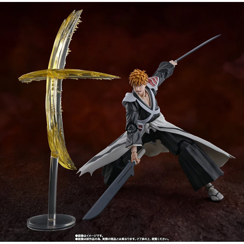 BANDAI S.H.Figuart BLEACH Kurosaki Ichigo Dual Zangetsu Ver. Figure Collectible Model Toys Action Doll