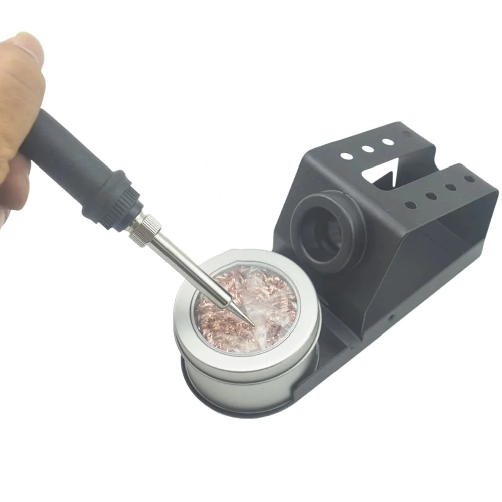 Metal Soldering Iron Holder Stand with Brass Cleaner and Sponge for Precise Soldering Tasks 170 70 75mm Compact Design