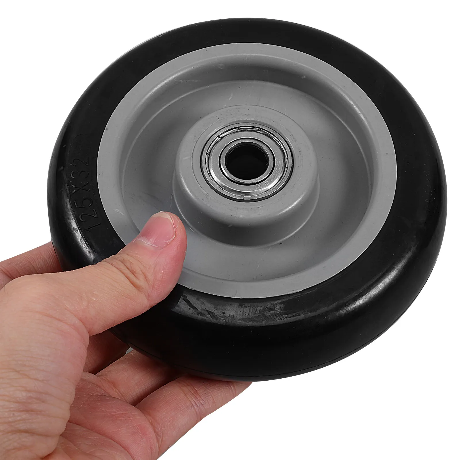4Pcs Shopping Cart Wheels Replacement Plastic Caster Wheels 5 Inch for Utility Grocery Laundry Trolley Cart Smooth Quiet Rolling