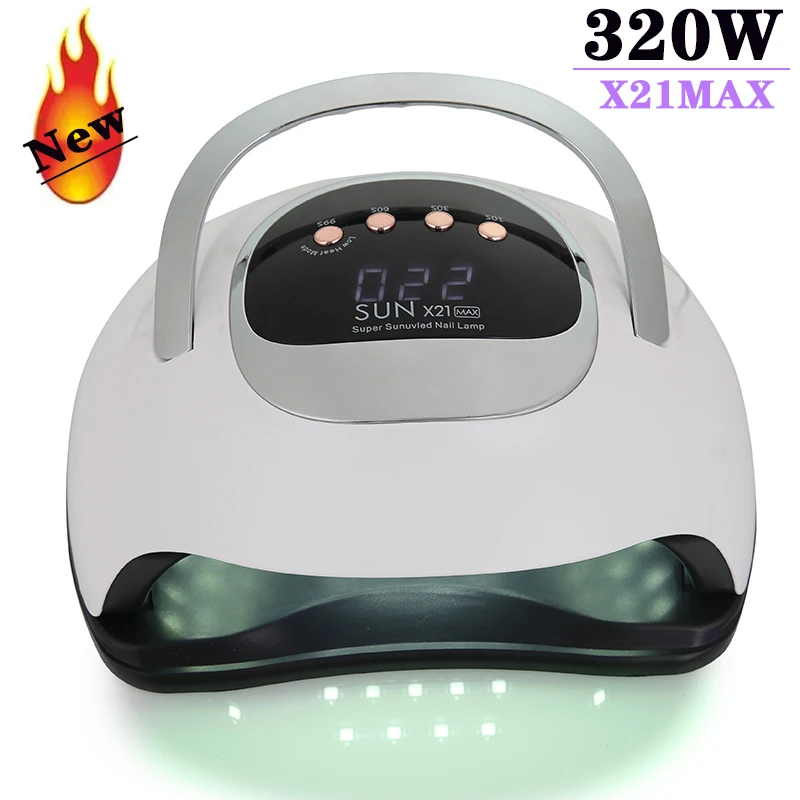 New 320W SUN X21MAX UV LED Nail Lamp for Manicure 10S Fast Gel Polish Nail Drying Machine with Large LCD Screen Auto Sensor