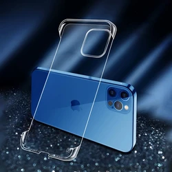 Luxury Hard PC Plastic Frameless Clear Phone Case For iPhone 16 11 12 13 14 15 Pro Max X XR XSMAX SE 7 8 Plus MINI Cover