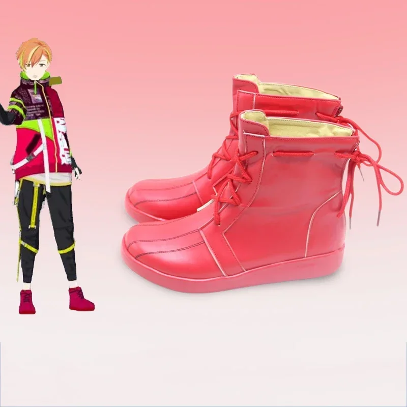 Shinonome Akito Scarpe Cosplay Accessori per giochi Puntelli Cosplay Scarpe in pelle PU Stivali da festa di Halloween Realizzati su misura