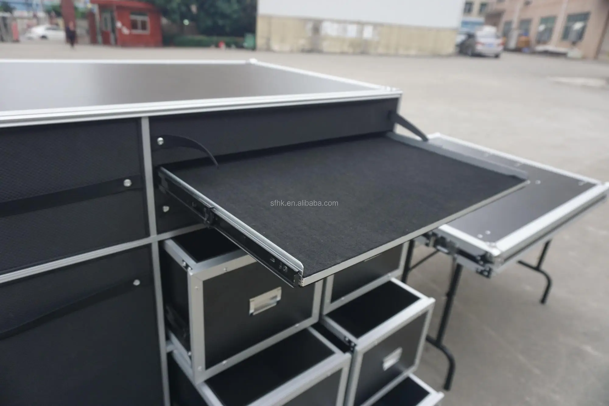 6U DJ Rack Flight Case, fit for Midas M32, 1300x600x950mm, Fireproof Plywood Road Case with Aluminum Frame, Heavy Duty, Durable