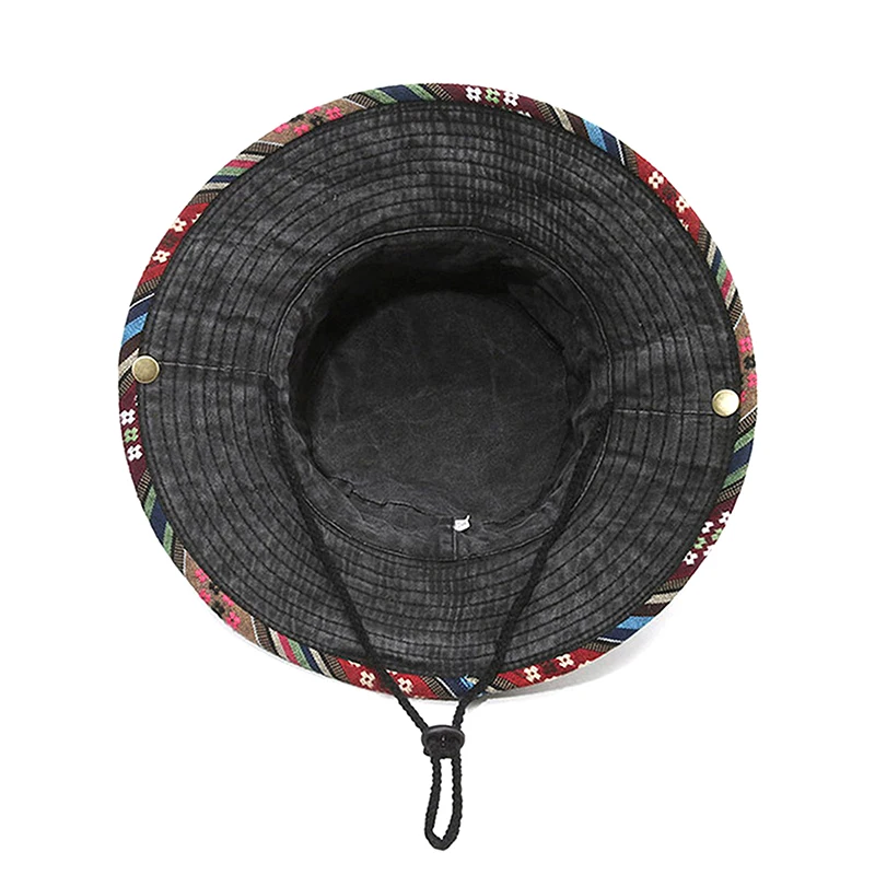 شخصية العرقية نمط صياد قبعة الربيع الصيف في الهواء الطلق المألوف قبعة الشمس خمر الشارع القديم نمط تسلق الجبال قبعة #3