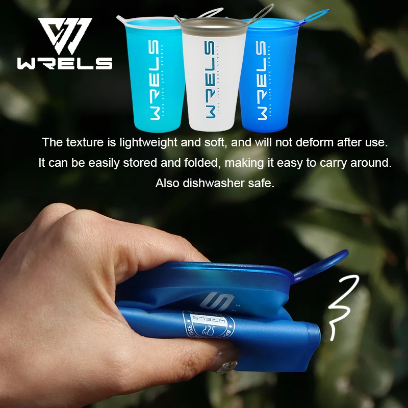 1pc 200ml Foldable Sports Water Cup Marathon Cross-country Running Folding Soft Water Cup Small and Light Easy to Carry Cup