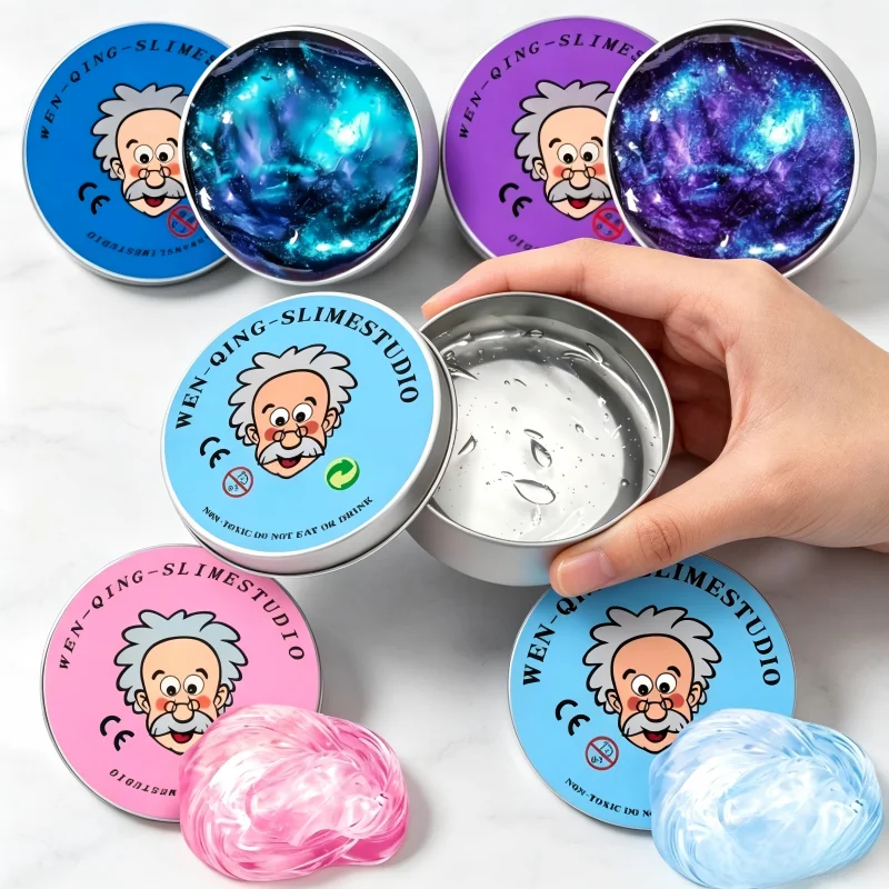 #New Stress Relief Toys Old Man Liquid Squishy Transparent Crystal Slime Fluffy Foam Putty Gift Safe Bouncy Stretchy Color Slime